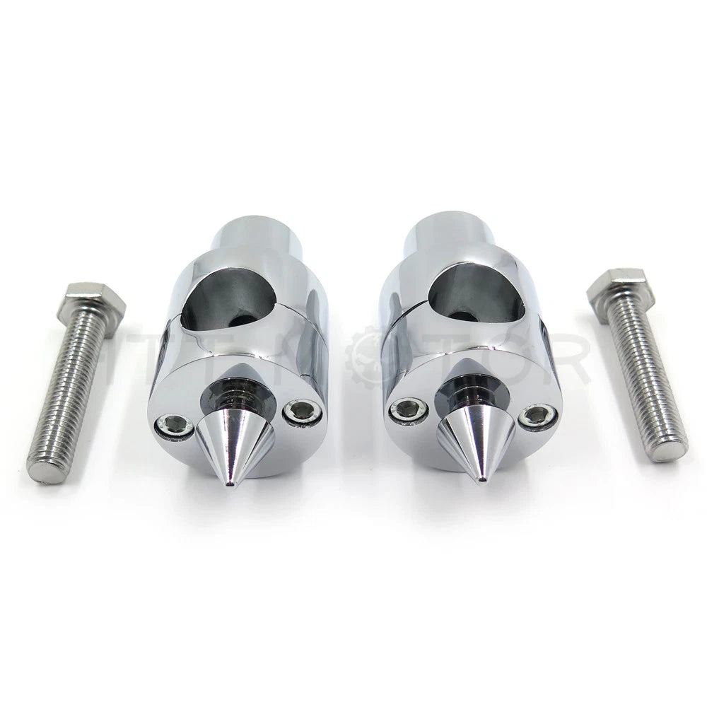 1" Chrome Handlebar Risers Mounting Clamp for Motorcycle (Custom)