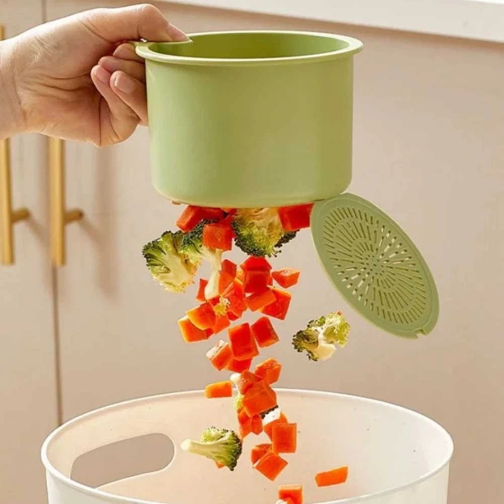 Space Saving Hanging Sink Drain Basket for Kitchen Cleanup