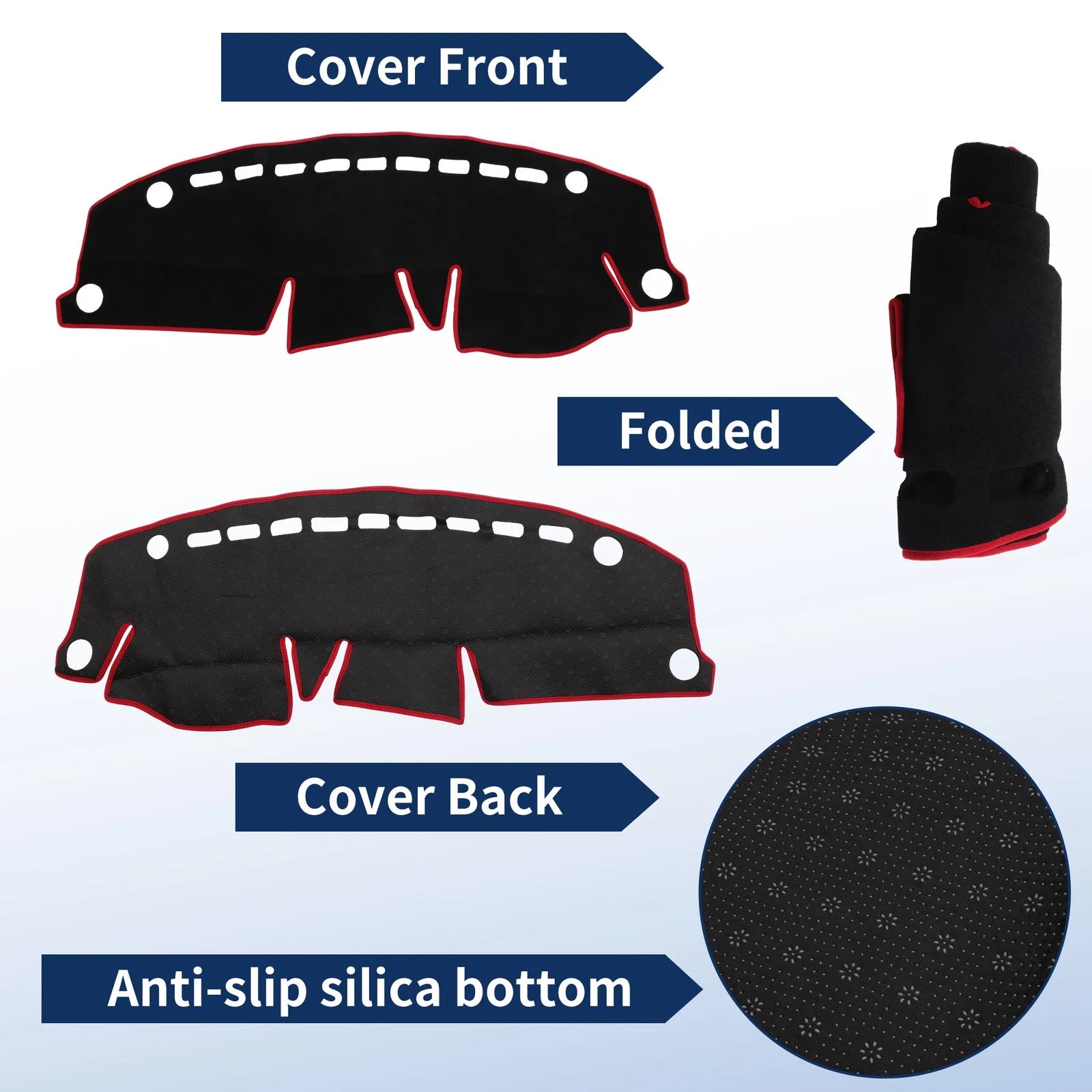 Dash Cover for Suzuki Swift (2026) Black Red Edge