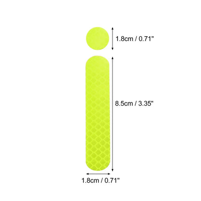 24pcs Reflective Safety Stickers PET for Helmet Bicycle Motorcycle (Green)