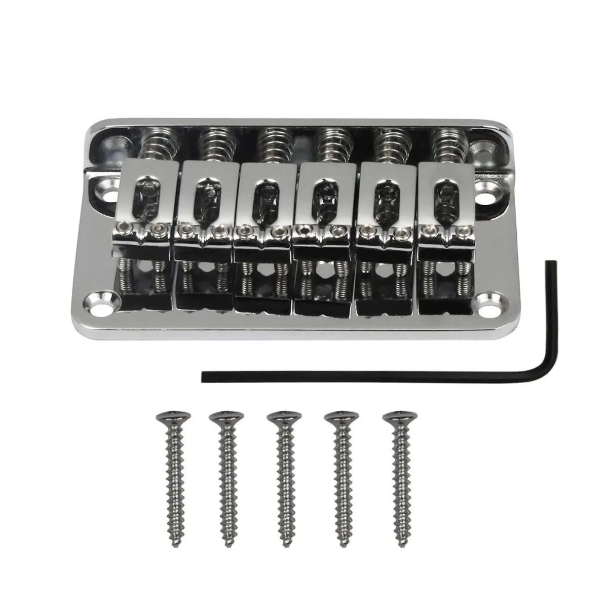 Adjustable Saddle Metal Fixed Guitar Bridge for 6-String Electric Guitar