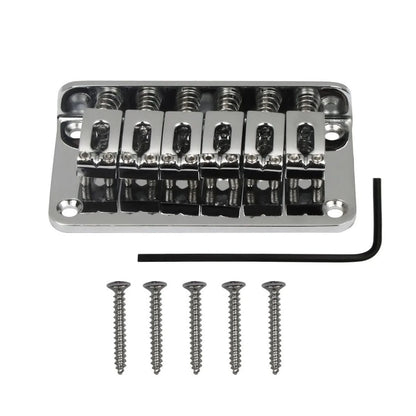 Adjustable Saddle Metal Fixed Guitar Bridge for 6-String Electric Guitar