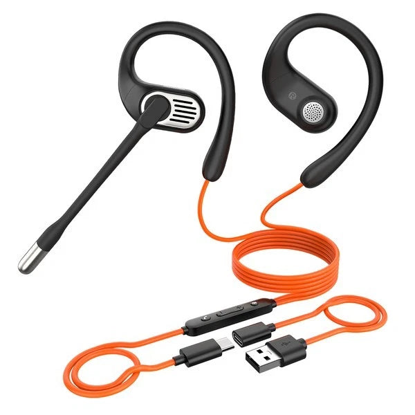 OpenRock Link 10 USB-C Open-Ear Headset with Mic and In-Line Remote