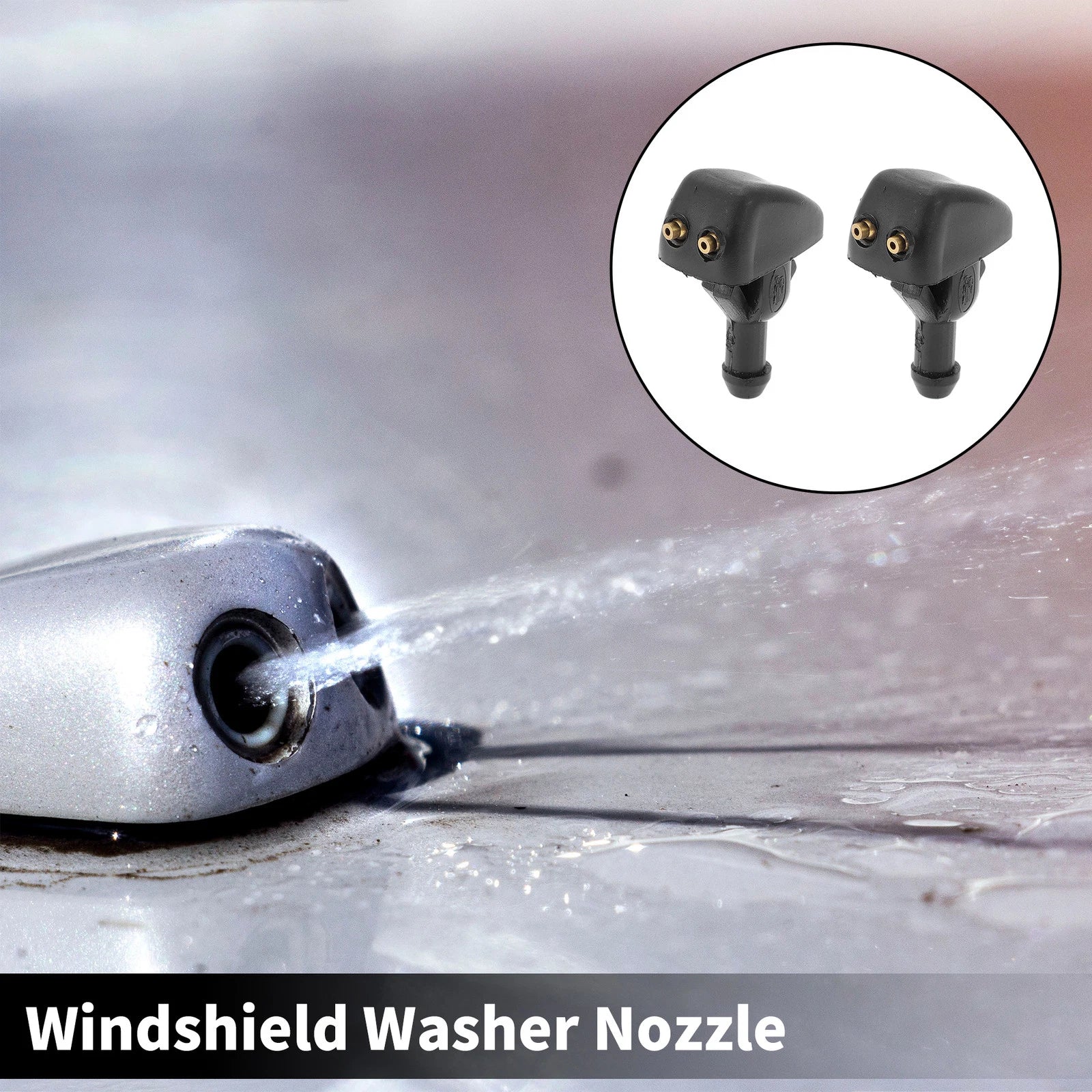 2 Pcs Windshield Washer Nozzle for Ford Transit (1991–2000) No. 86VB17666BB