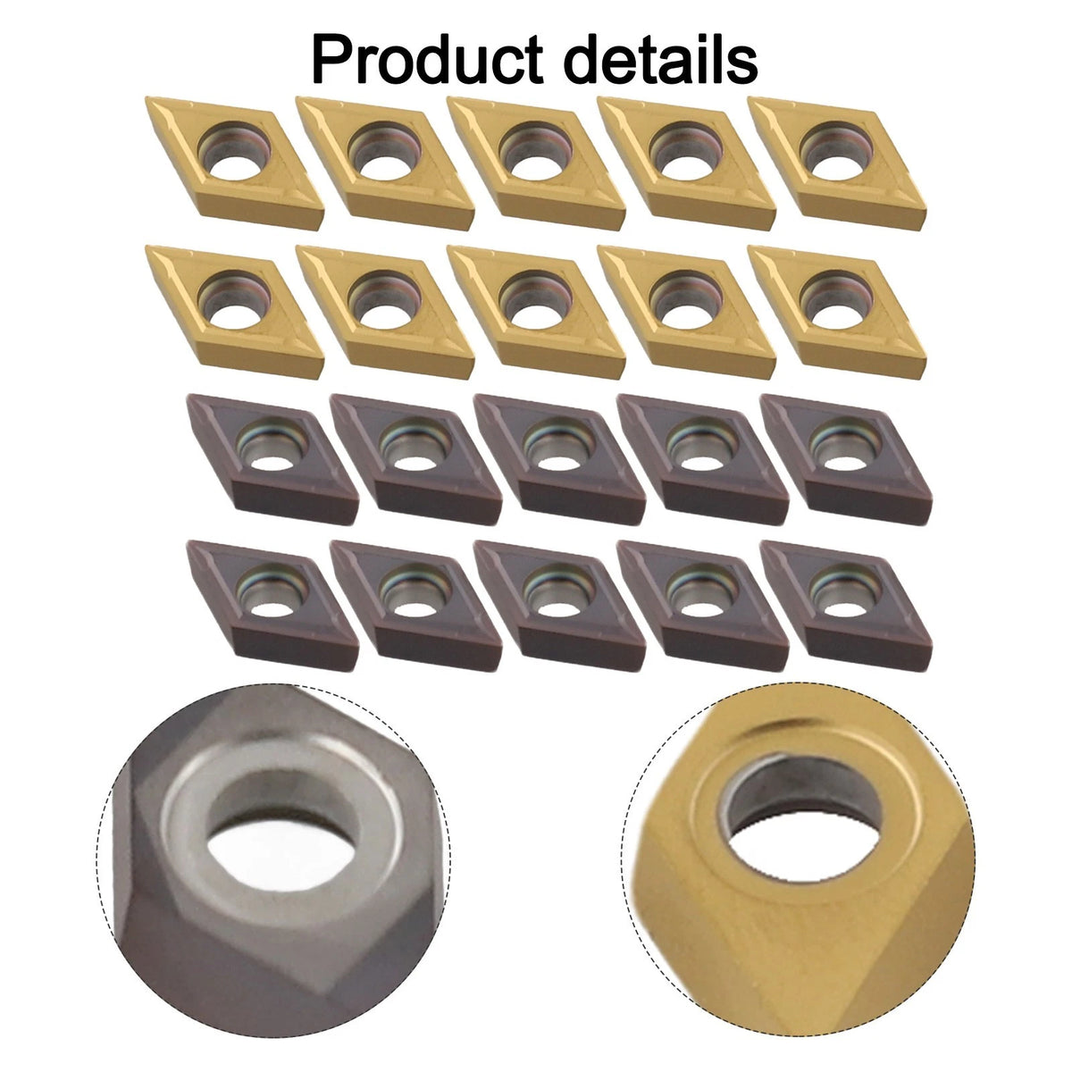 Carbide Insert Pack of 20 for CNC Machining