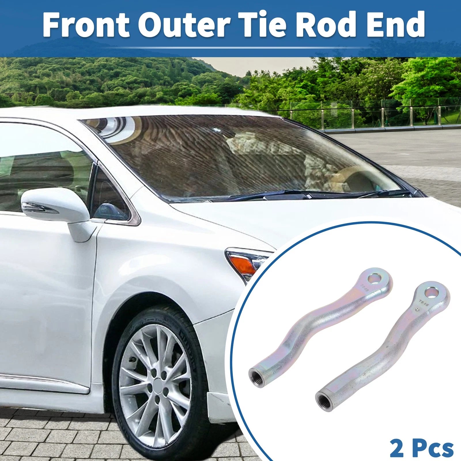 2PCS Front Outer Tie Rod Ends for Lexus IS250 (2006–2015)