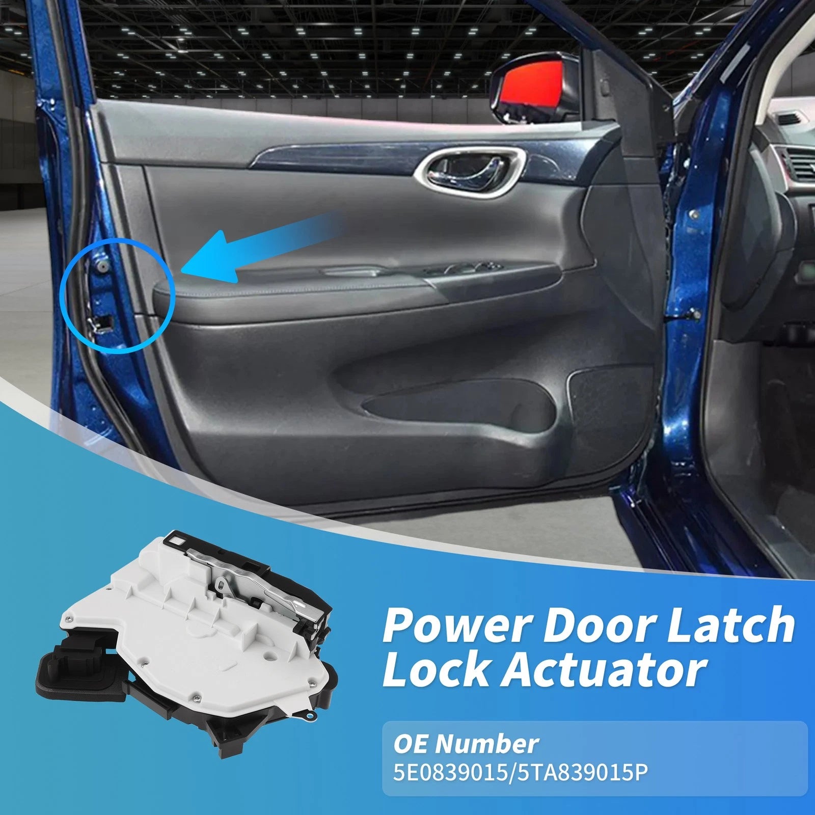 Rear Left Power Door Lock Actuator Replacement for Skoda Rapid (2012–2013)