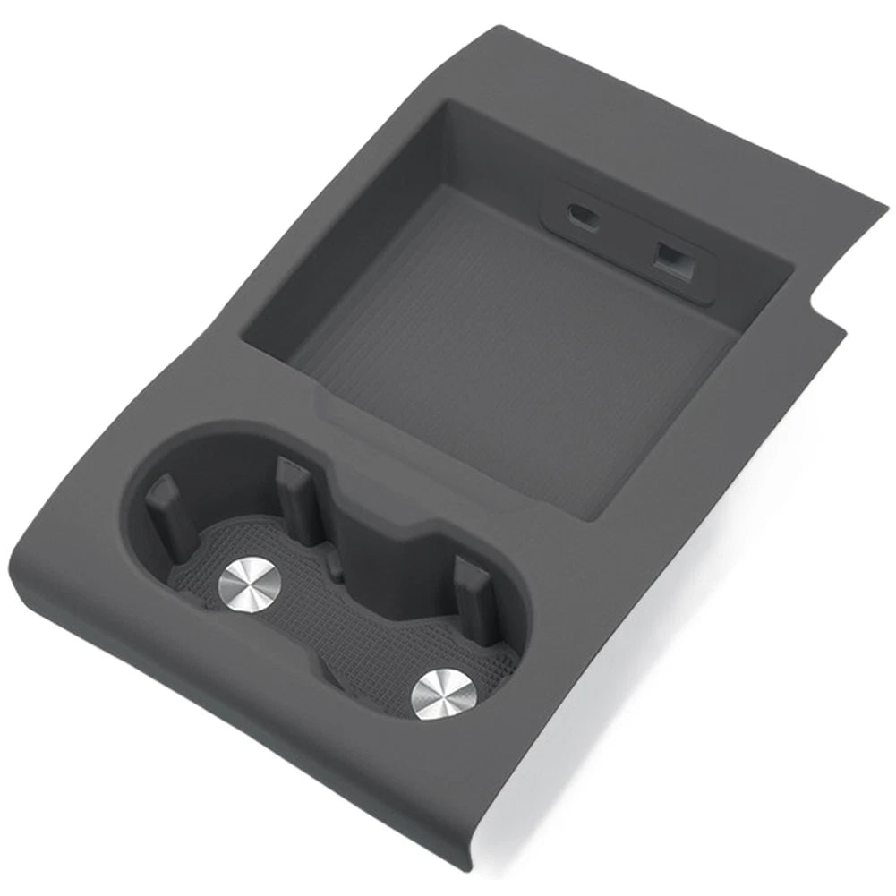 For 7X 2024 Second Row Storage Box with Non Slip Silicone Mat 35.5x22.5x7cm