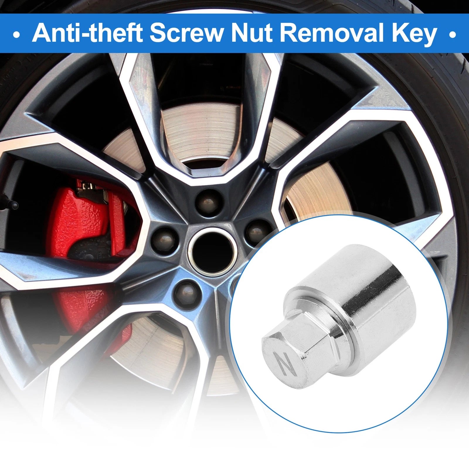 Wheel Lock Lug Nut Removal Key Socket for Skoda for VW (OEM Replacement)