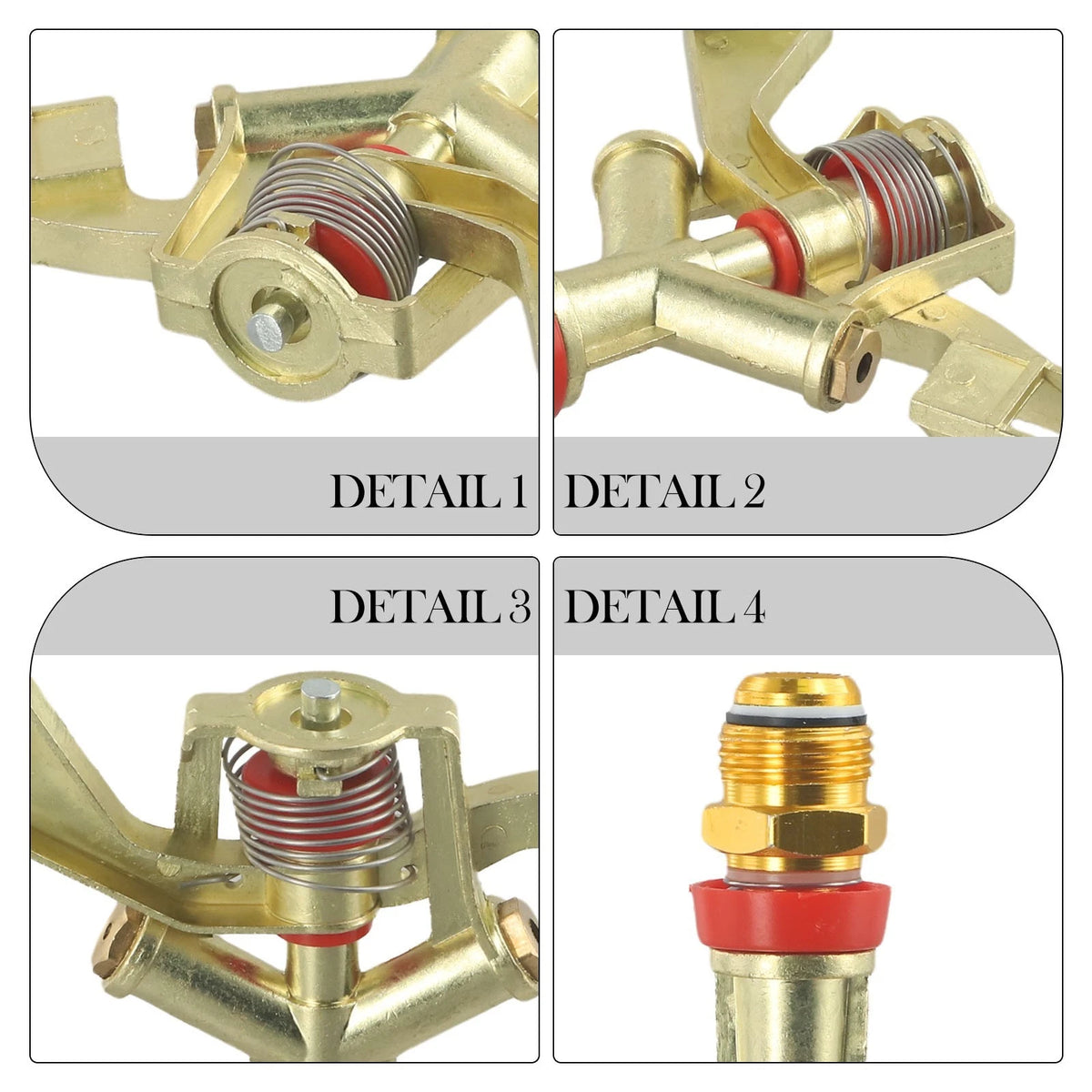 Adjustable Brass Spray Nozzle for Garden Lawn (1X)