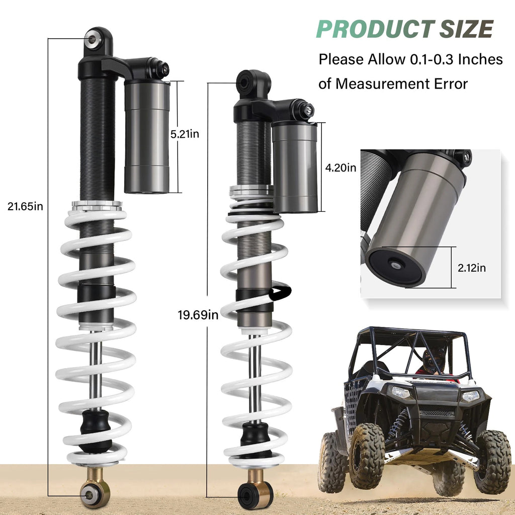 Set of 4 Air Shock Absorbers for Polaris RZR S 800 (2008–2014) 7043419 7043422