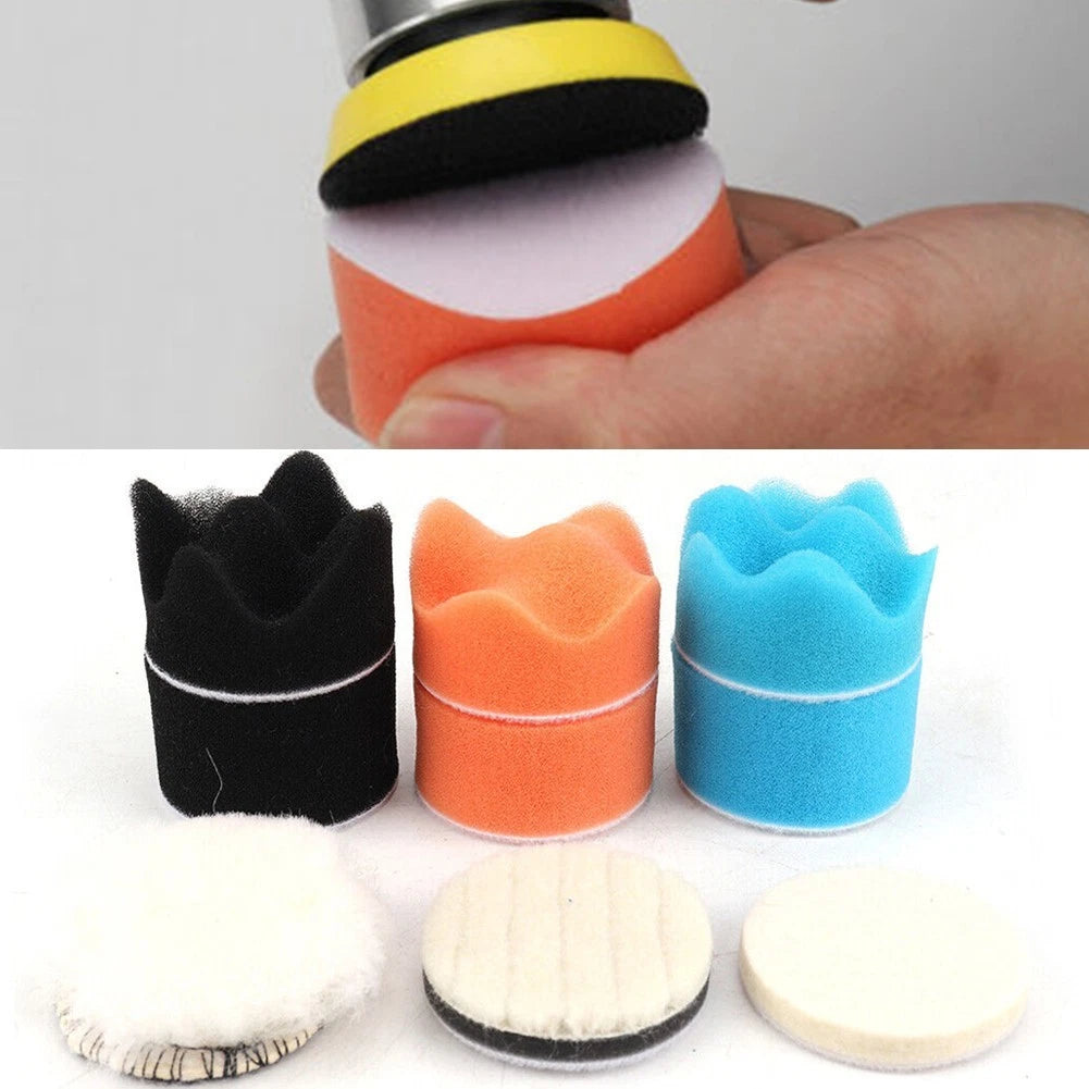 9pcs Flat Foam Waxing Buffing Pad Set 26mm 50mm