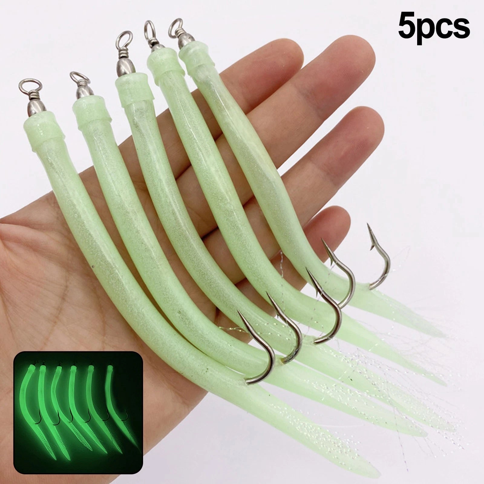 Fishing Hook Set of 2 for Eel Tube Cod Fish (14cm/16.5cm)