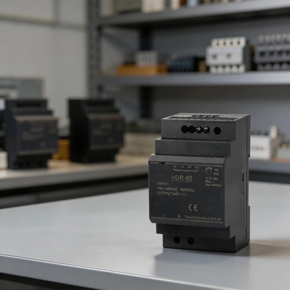 DIN Rail Power Supply HDR-60 100W Adjustable Voltage Overvoltage Protection