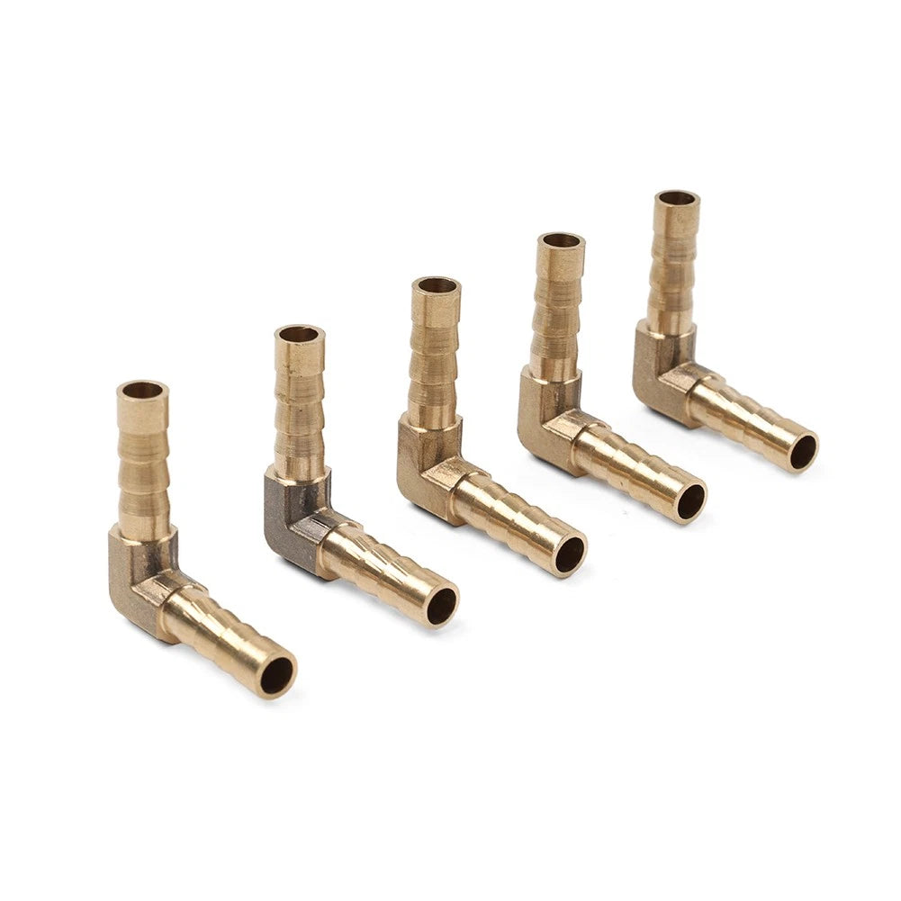 5Pc 5/16 x 5/16 Brass Barbed Pipe Fitting Hose Barb Elbow 90 Degree