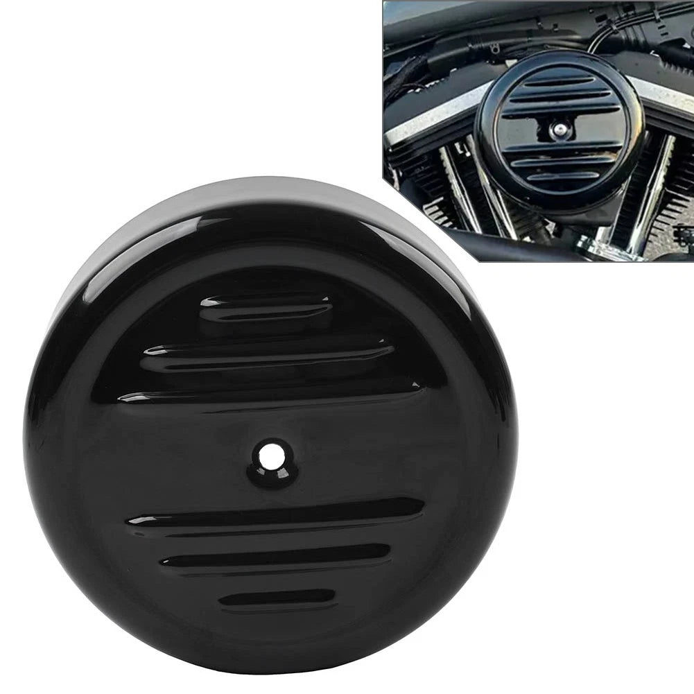 7'' Round Stripe Air Cleaner Cover Black for Harley FXD FLST FXST FLT (2000–2017)