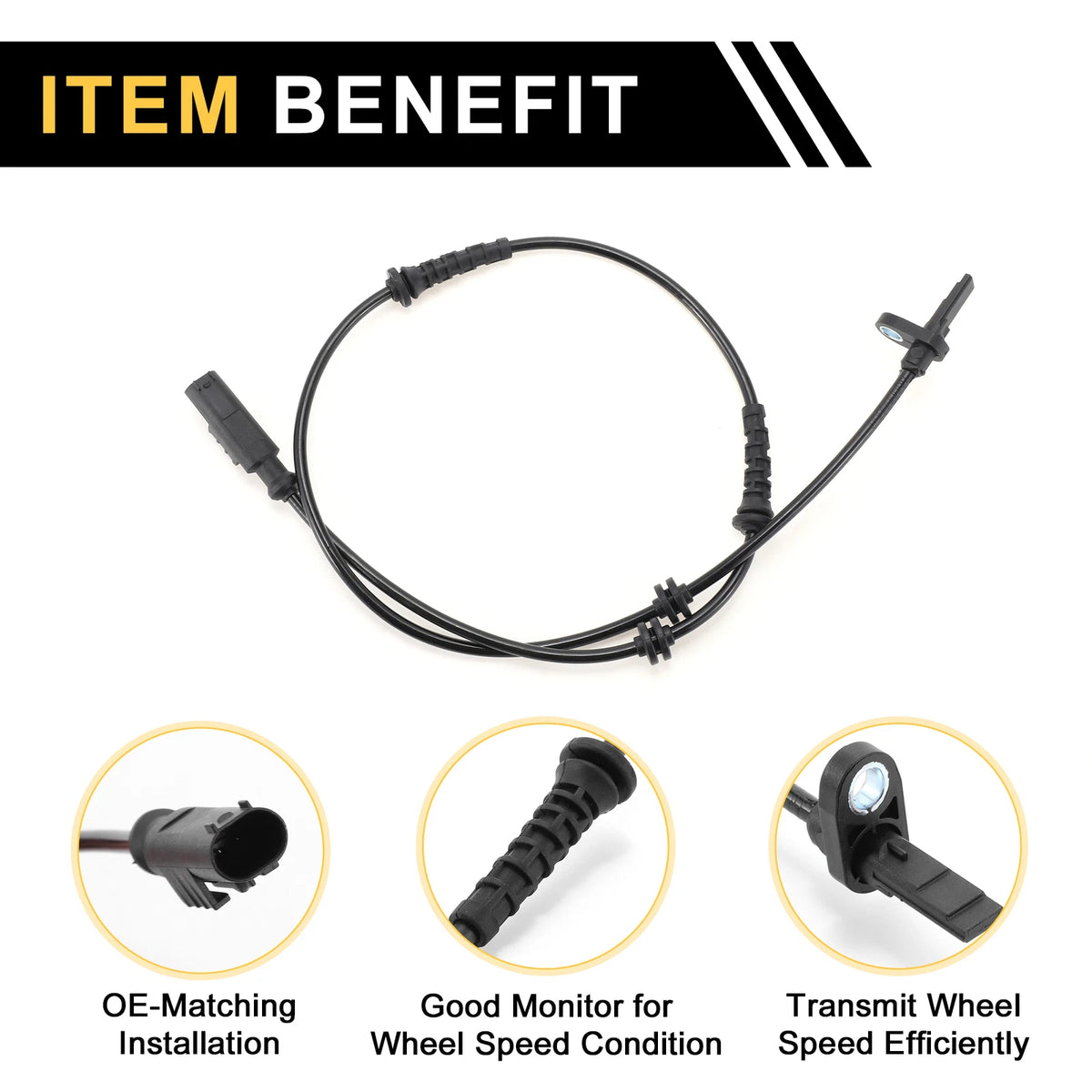 ABS Wheel Speed Sensor for Fiat Panda (2003–2012) No. 51787268, 65008035