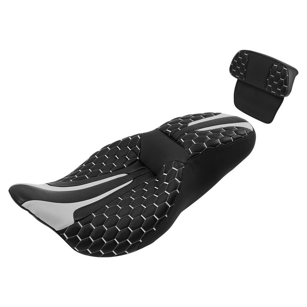 Driver Passenger Seat w/ Backrest for Harley Road Glide (2014–2023)