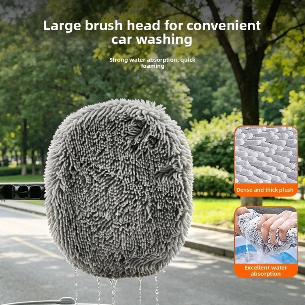 Extendable Chenille Car Wash Mop for Universal Use (80-120cm, 15 Degree Bend)