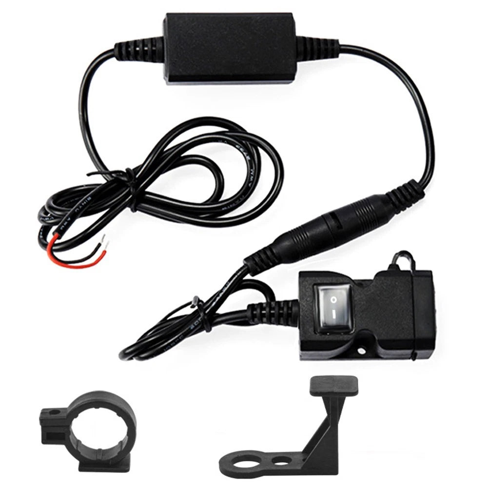 Dual USB Charger Adapter for Motorcycle Accessories (Waterproof)