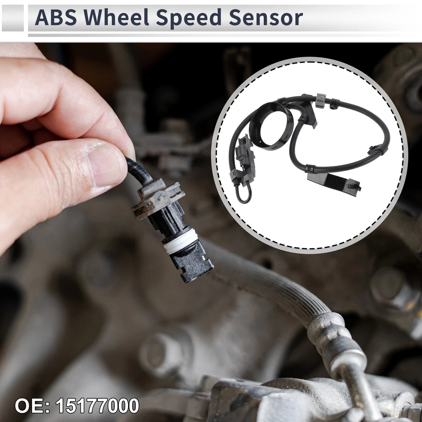 ABS Wheel Speed Sensor Front Left Replacement for Chevrolet Colorado (2004–2008)