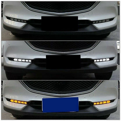2X LED DRL Front Daytime Running Lights for Mazda CX-5 (2017–2020)