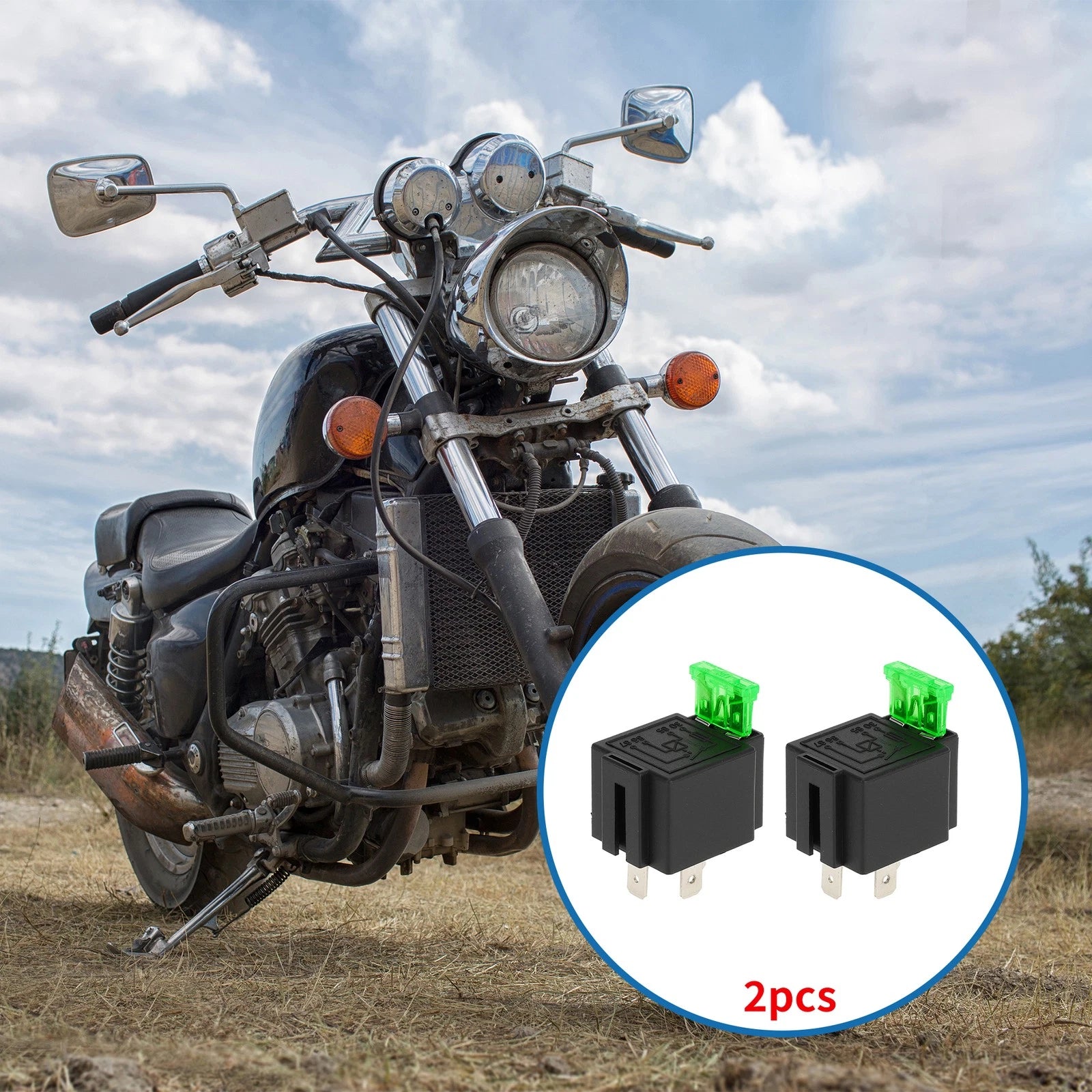 2X 4-Pin 24V 30A Waterproof Auto Relay for Multi-Purpose Applications