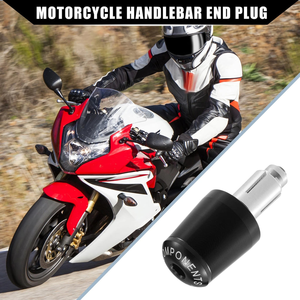Motorcycle Handlebar End Plugs 2 Pcs for Honda Black 7/8 22mm (2000–2024)