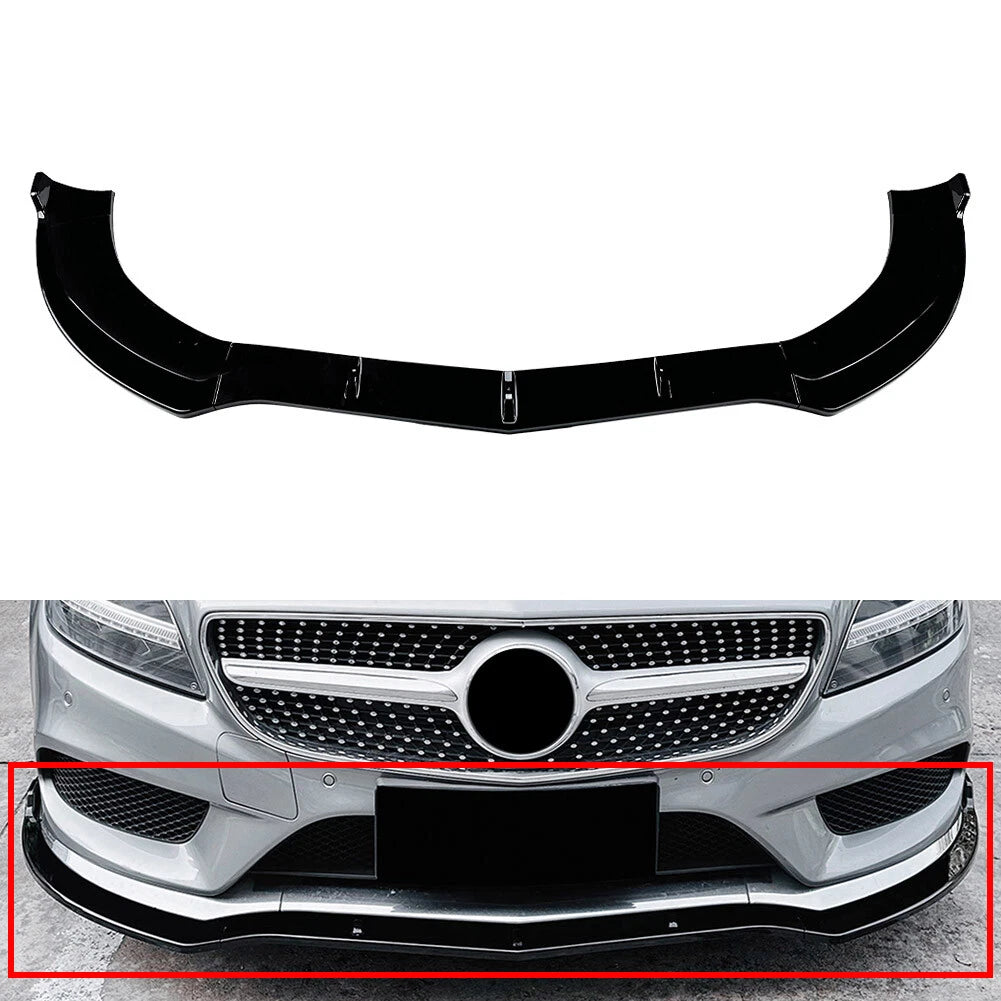 Front Bumper Spoiler Lip for Mercedes Benz CLS Class C218 X218 (2014–2017)