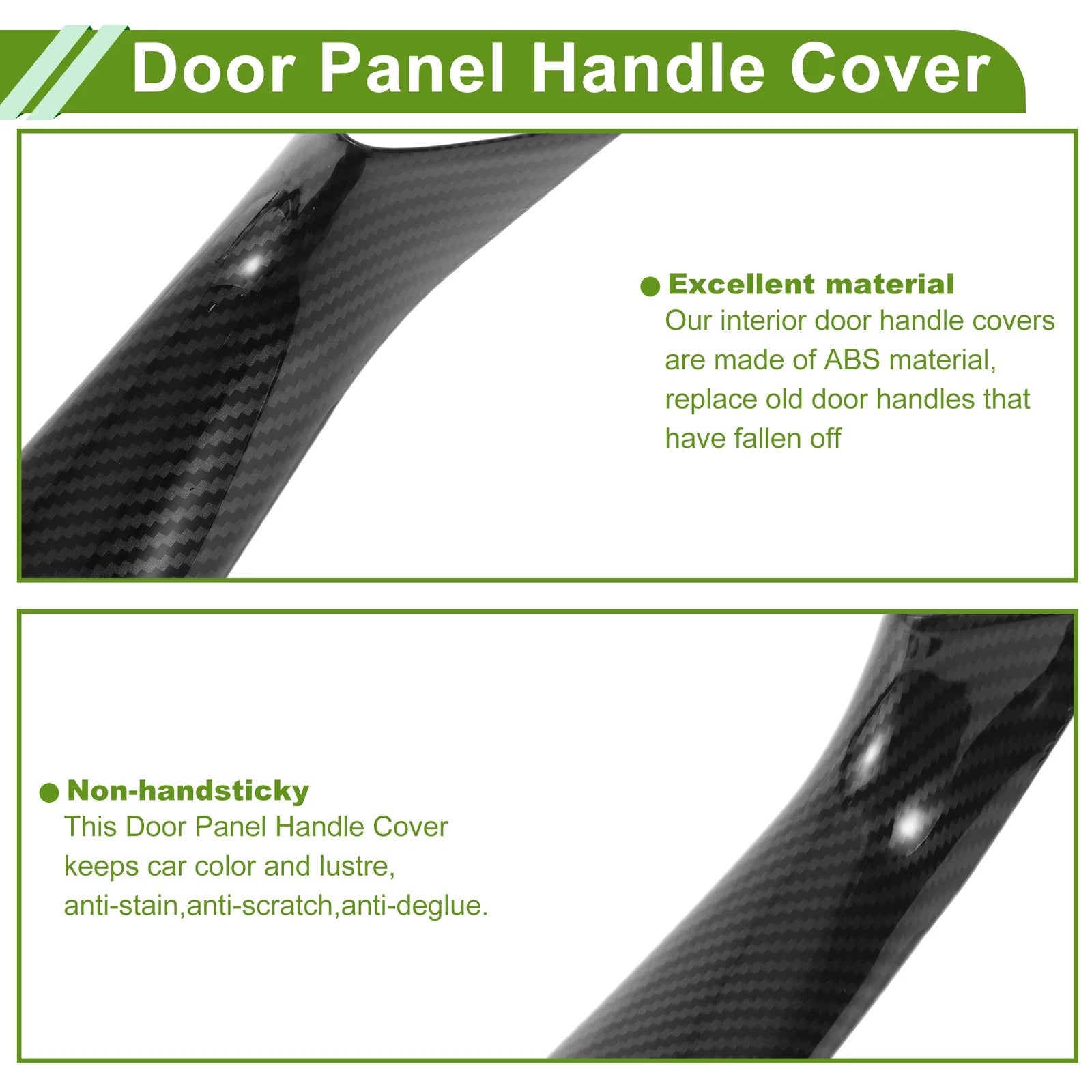 Door Panel Handle Pull Trim Cover for BMW 5 Series (2017–2022) Carbon Black