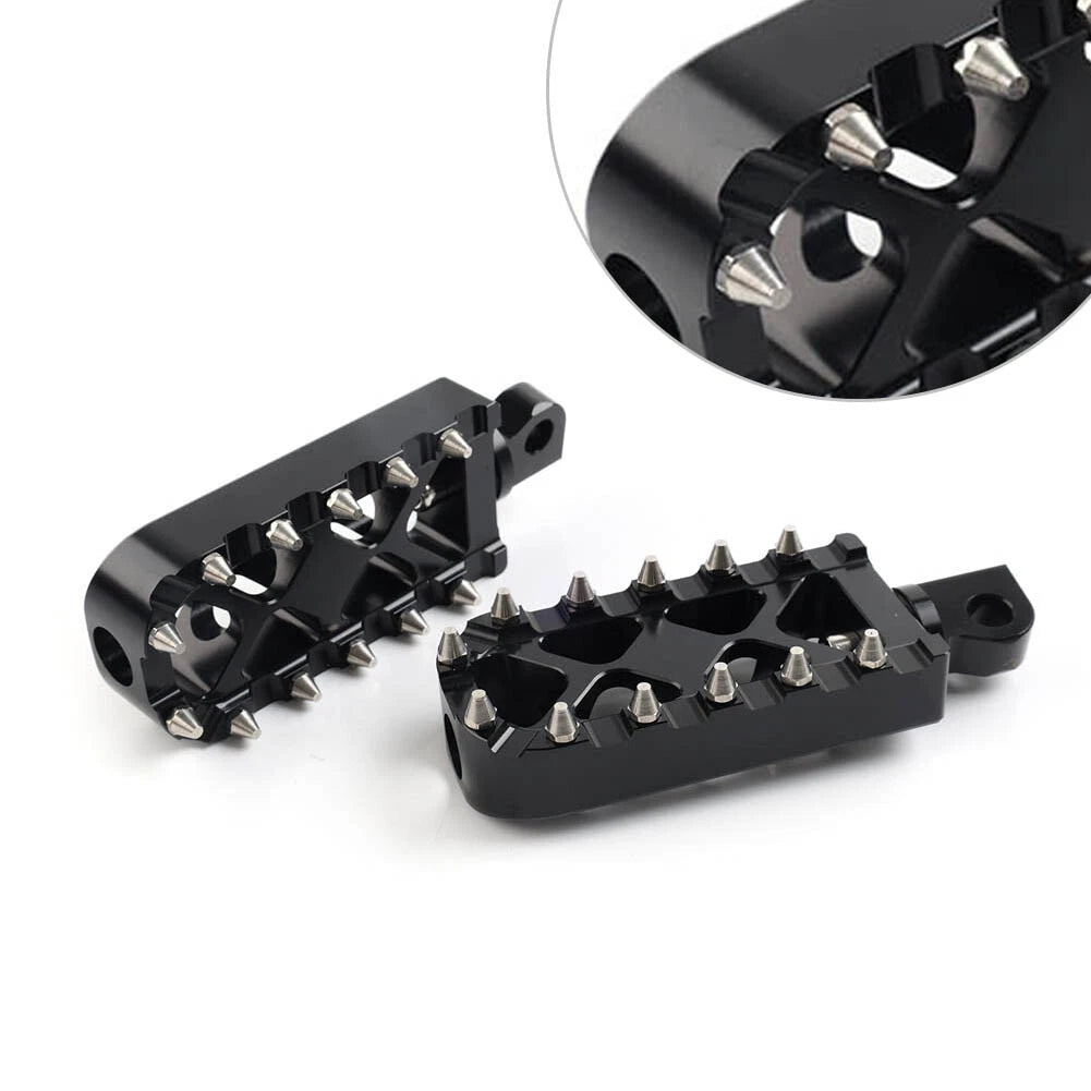 Foot Pegs for Harley Touring, Softail, Dyna (MX Style, Black)