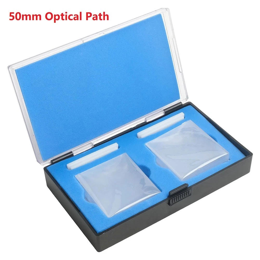 Pack of 2 50mm Quartz Cuvettes for Laboratory Use