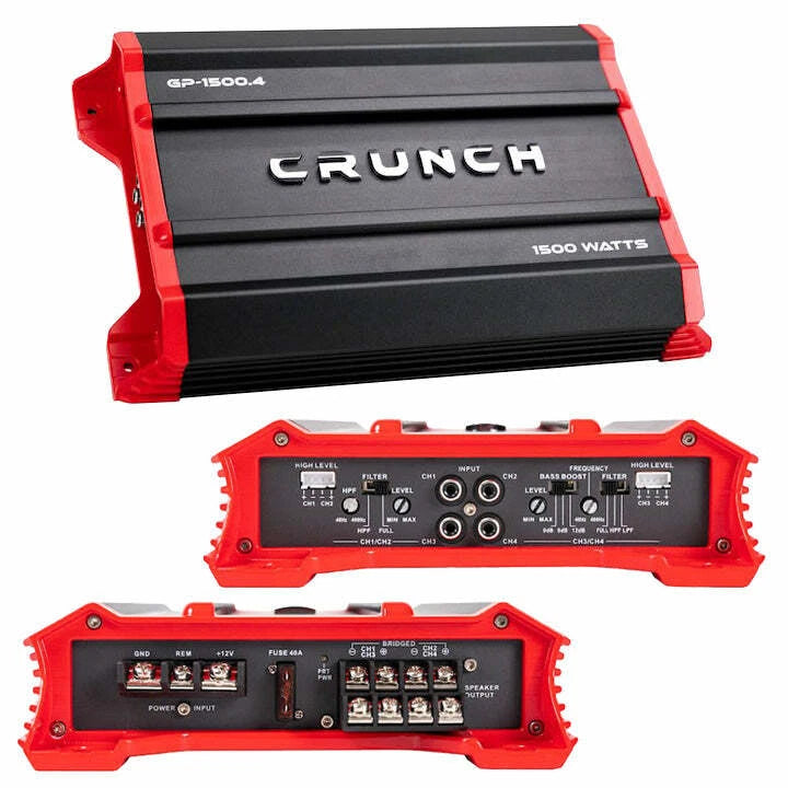 Crunch GP15004 4 Channel Amplifier for Universal Vehicles (1500 Watts)