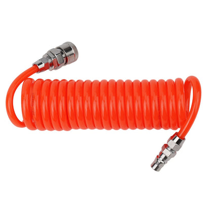 Air Compressor Hose 8x5mm PU Telescopic Tubing 3m Orange