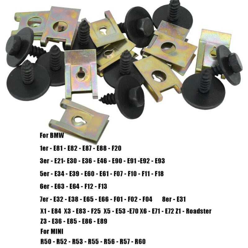 40pcs U Nut Hex Screw Fastener for Ford