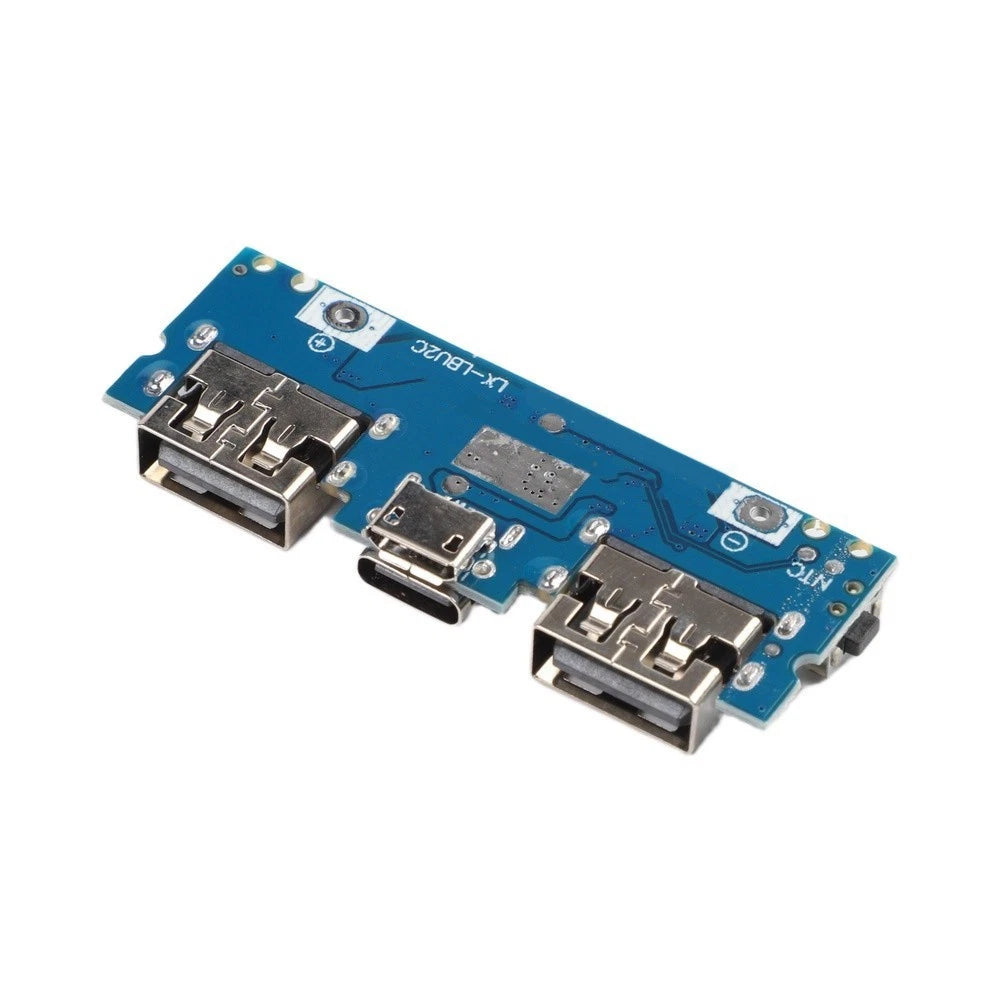 Power Bank Control Board PCB for 3.7V Battery Integration (5.53 x 1.9 cm)