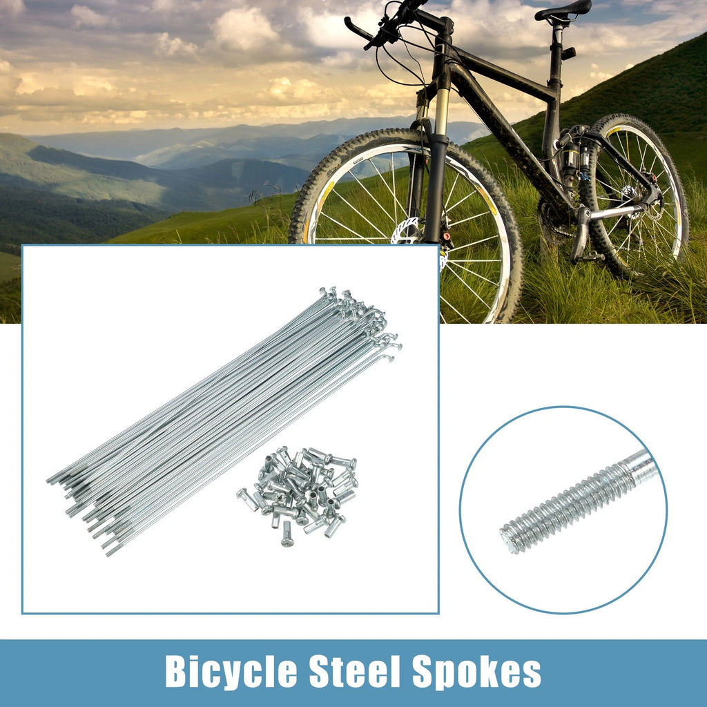 14G J Bend Spoke Set with Nipples 172mm for 26 inch Bicycle Wheels (—)