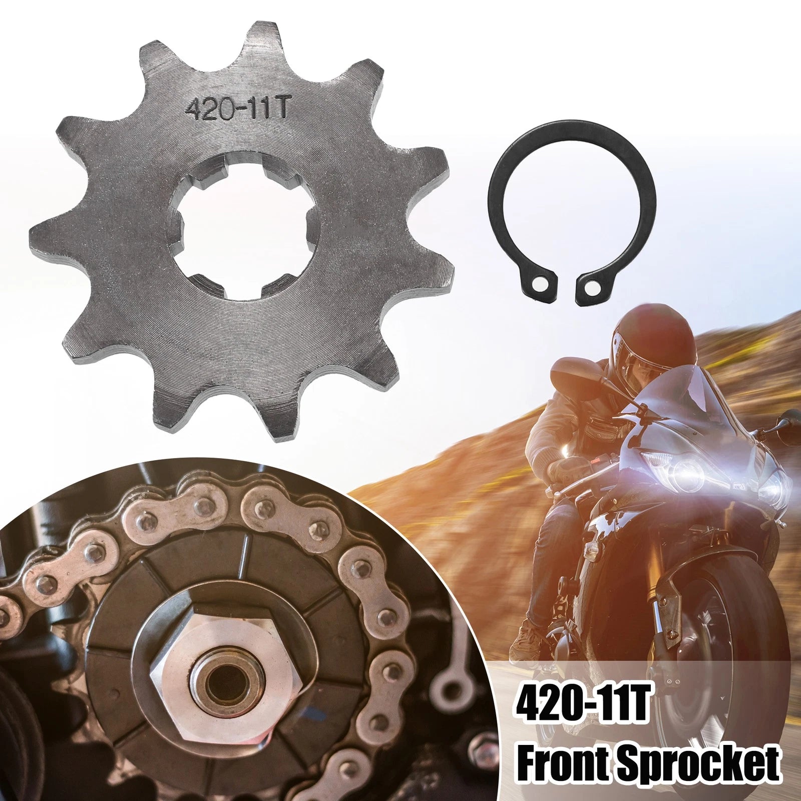 Engine Sprocket Front 17mm Replacement Set for Dirt Bike Mini Bike (2005–2015)