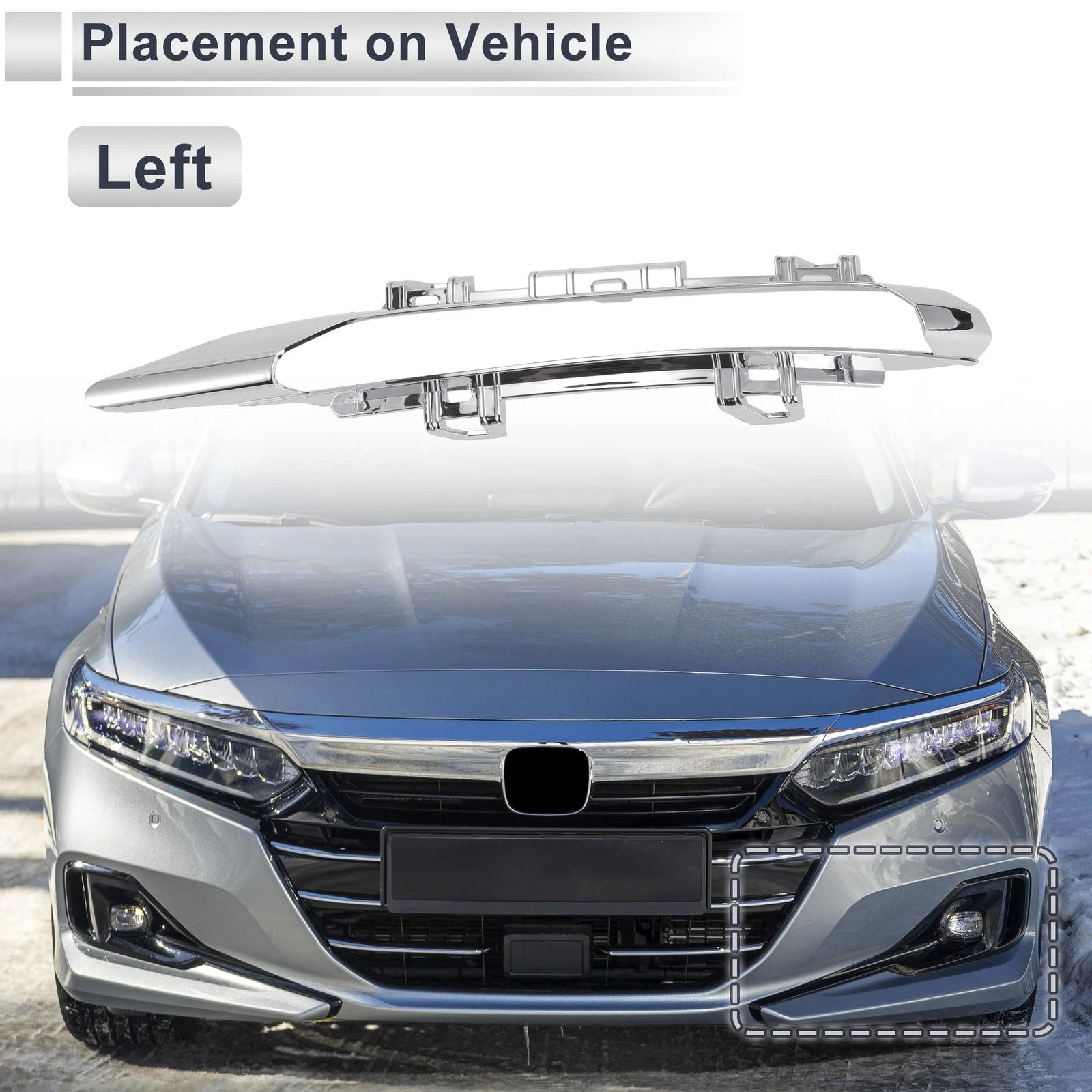Front Left Fog Light Grill Replacement for Mercedes Benz W221 (2010–2013)