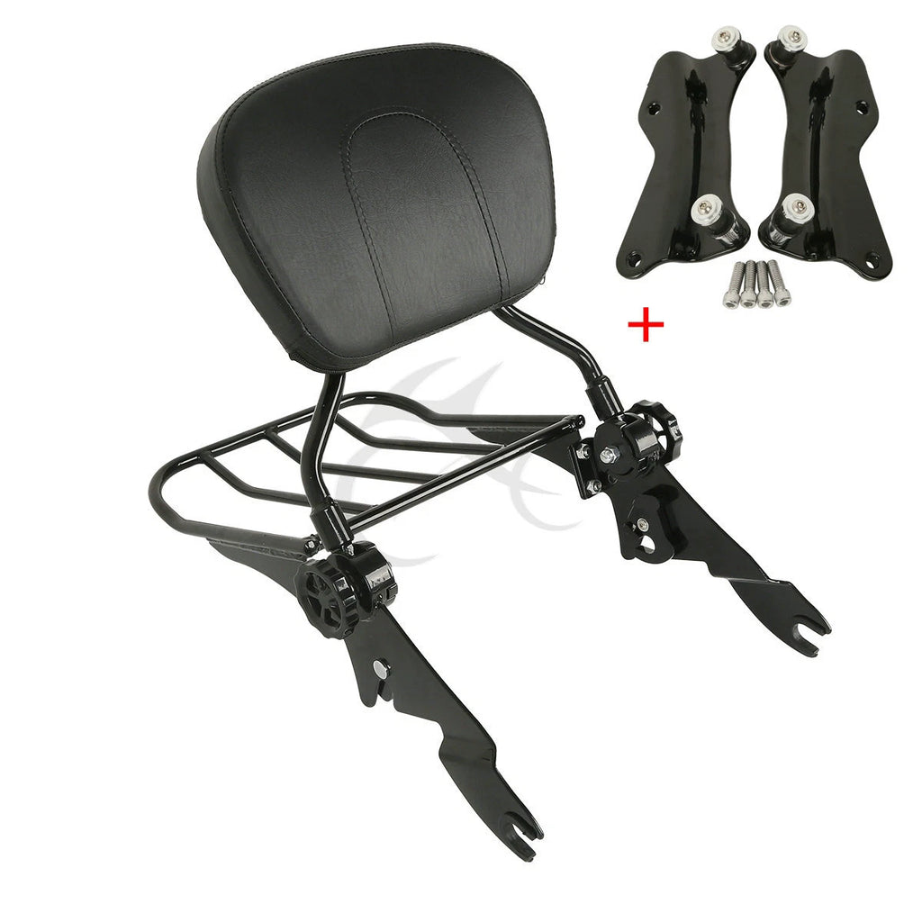 Detachable Backrest Sissy Bar Rack Docking Hardware for Harley Touring (2014–2025)