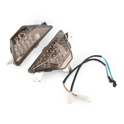 Pair Smoke Front Turn Signal Lights for Kawasaki Ninja 300R EX300 (2013–2017)