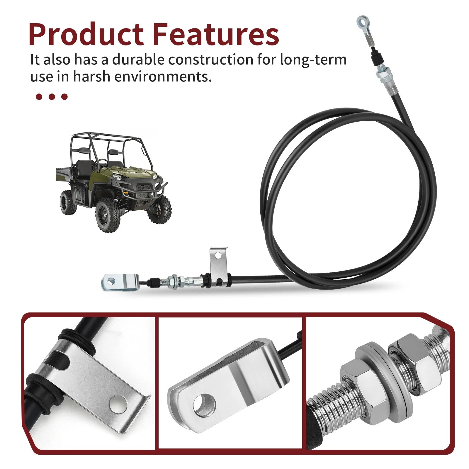 Parking Brake Cable for Polaris Ranger XP 700, Ranger 500 4x4 EFI (2007–2008)