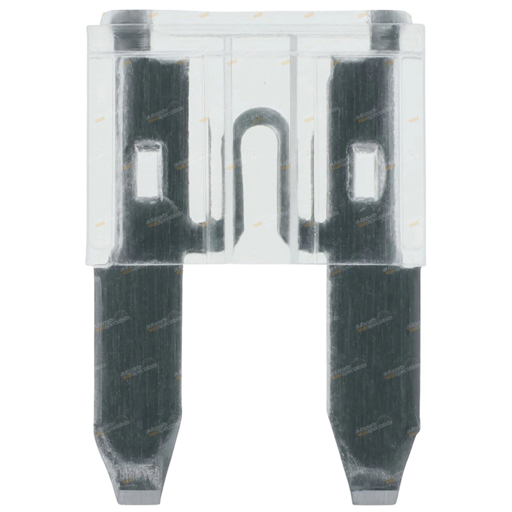Pack of 100 Mini-Blade Fuses 25A for Universal Use (Clear)