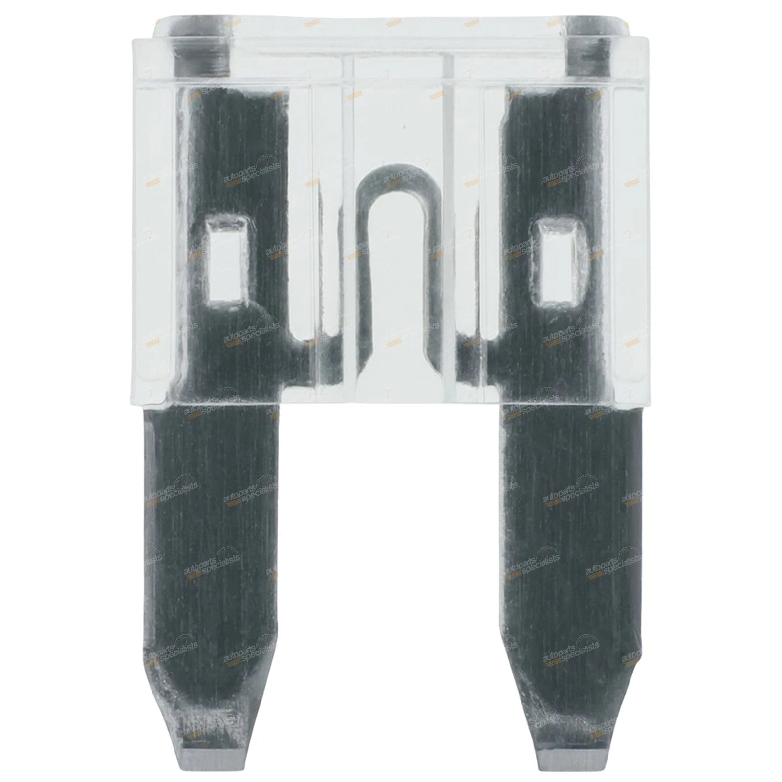 Pack of 100 Mini-Blade Fuses 25A for Universal Use (Clear)