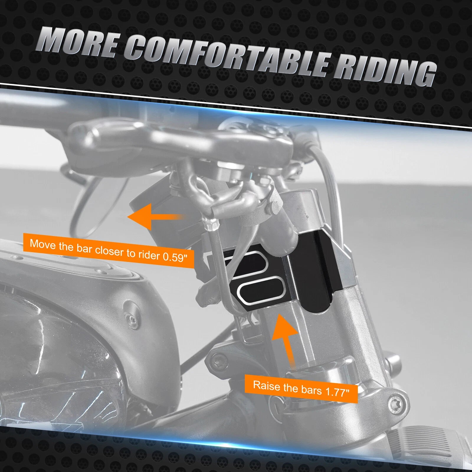 1.77" Handlebar Riser Mount 0.59" Kickback for Harley Sportster S (2021–2024)