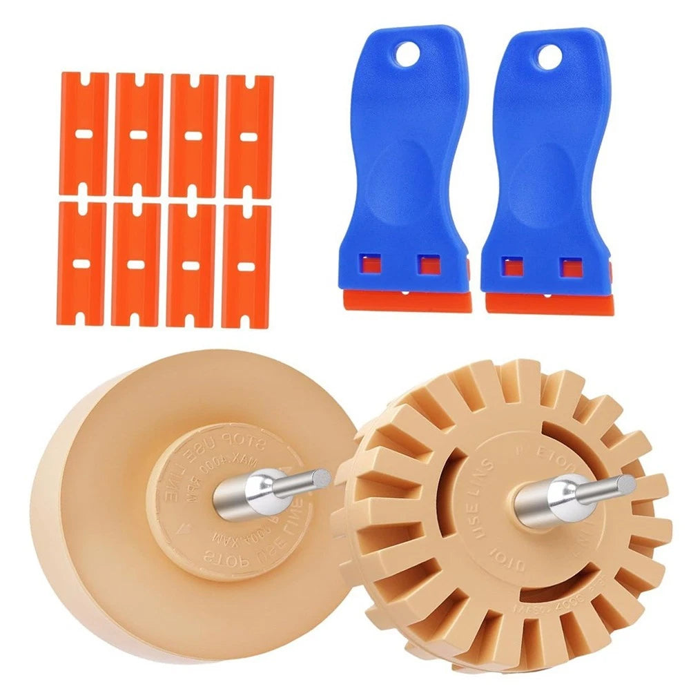 Set of 4 Drill Eraser Wheels for Precision Decal Removal