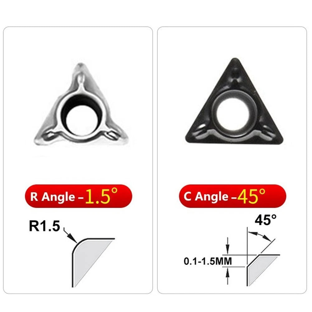 Set of 2 Chamfering Alloy Inserts Cutter Blades for Automotive Applications