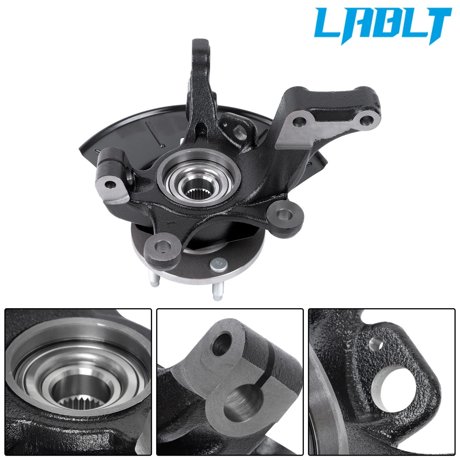 Pair Front Steering Knuckle & Wheel Hub Bearing for Ford Escape (2005–2012)