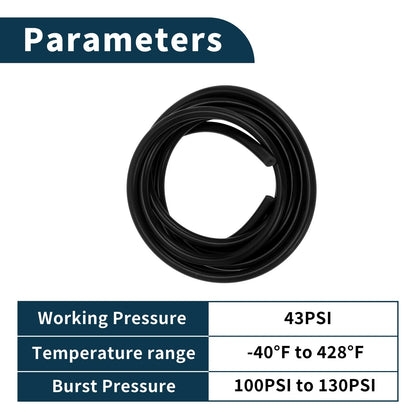 10ft Vacuum Tubing Hose for Automotive (4mm ID, 0.12" Thickness)