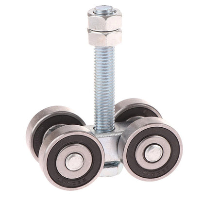 Set of 4 Barn Door Rollers for Trolley System - Easy Installation